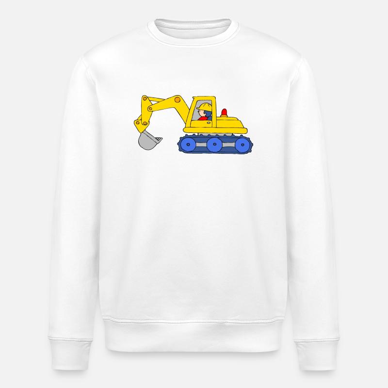 Backhoe Loader - Stanley/Stella Unisex Bio-Sweatshirt ROLLER - Weiß