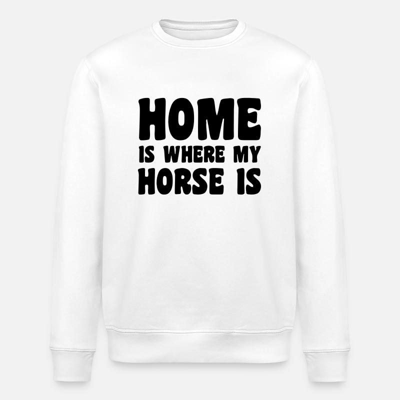 Horse - Sweat bio ROLLER Stanley/Stella Unisexe - blanc