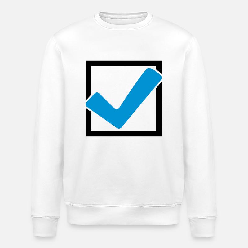 Rectangular hook logo - Stanley/Stella ROLLER Unisex Organic Sweatshirt - white