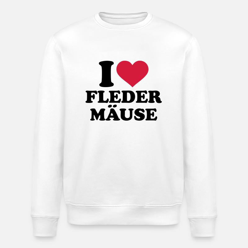 Fledermaus - Stanley/Stella Unisex Bio-Sweatshirt ROLLER - Weiß