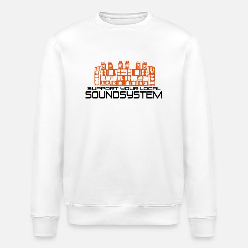 support your local soundsystem - Stanley/Stella ROLLER Unisex Organic Sweatshirt - white