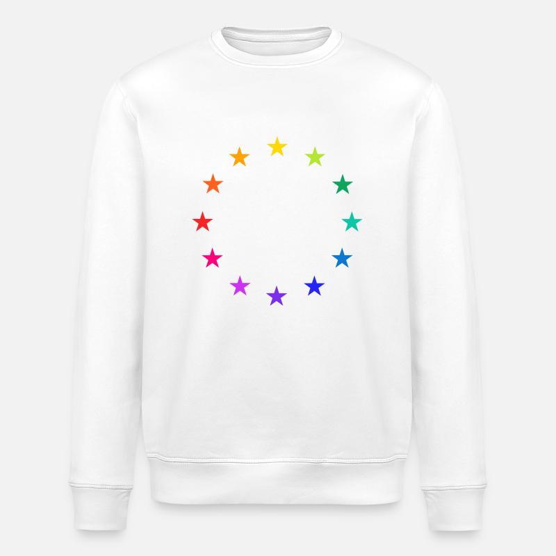 Rainbow EU - Stanley/Stella ROLLER Unisex Organic Sweatshirt - white