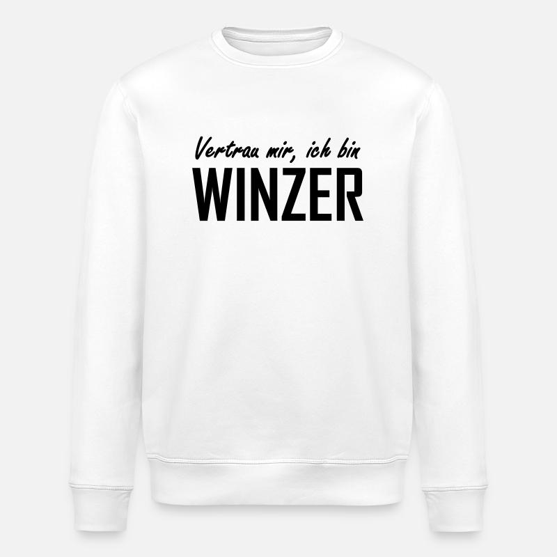 vertrau mir, ich bin winzer - Stanley/Stella Unisex Bio-Sweatshirt ROLLER - Weiß
