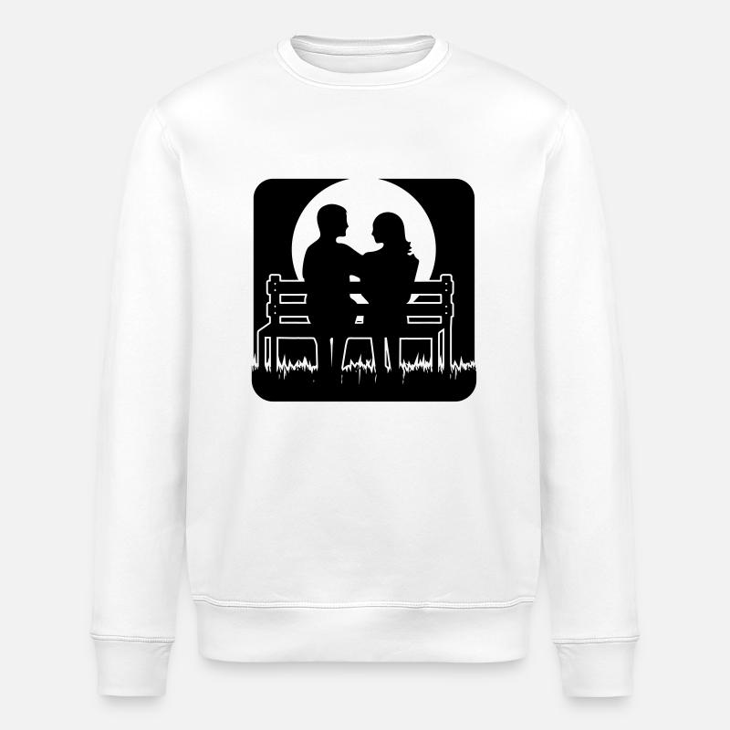 Banque de pleine lune - Sweat bio ROLLER Stanley/Stella Unisexe - blanc