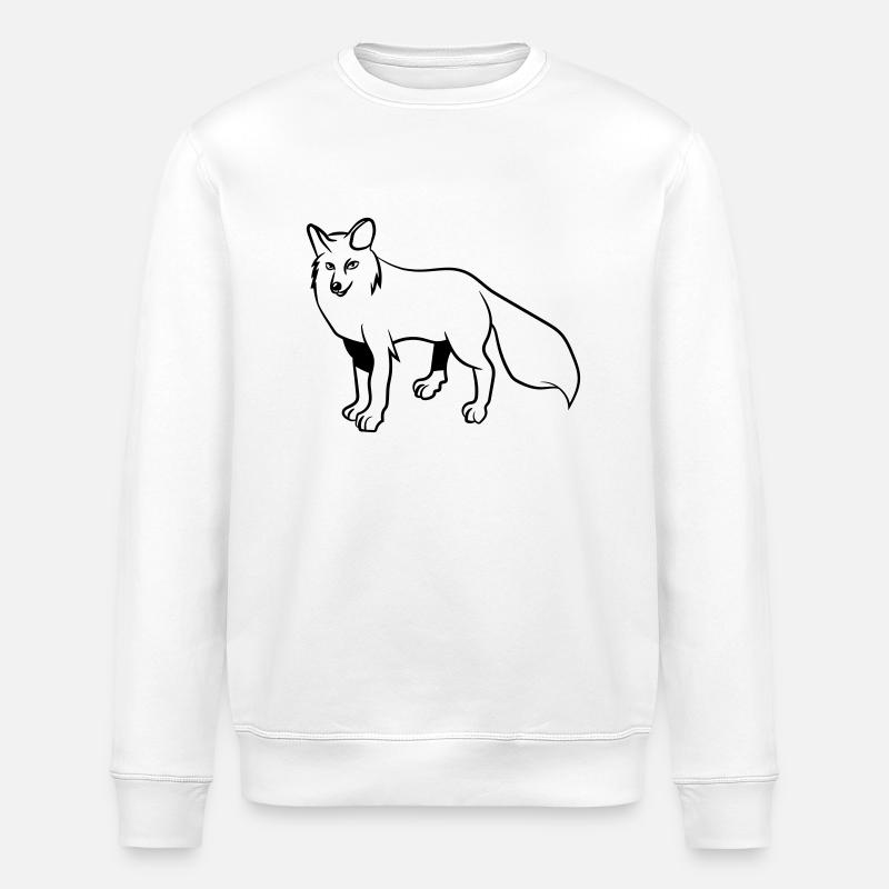 fox - Stanley/Stella ROLLER Unisex Organic Sweatshirt - white