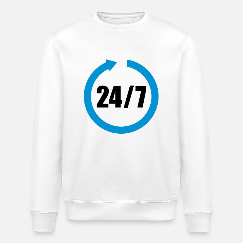 24/7 - Stanley/Stella ROLLER Unisex Organic Sweatshirt - white