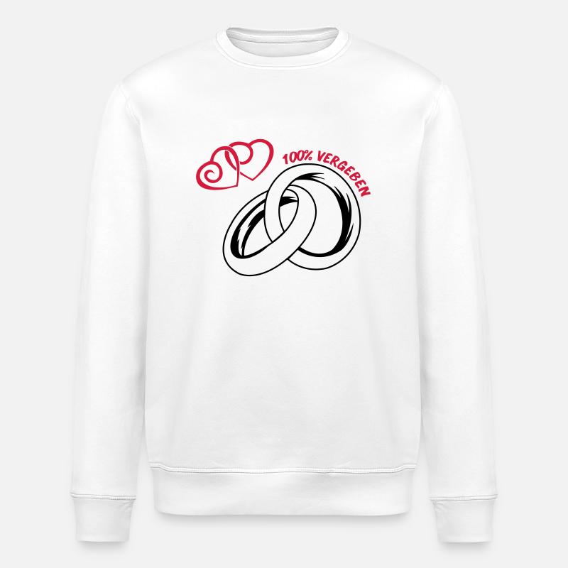 100_vergeben_eheringe_02 - Stanley/Stella Unisex Bio-Sweatshirt ROLLER - Weiß
