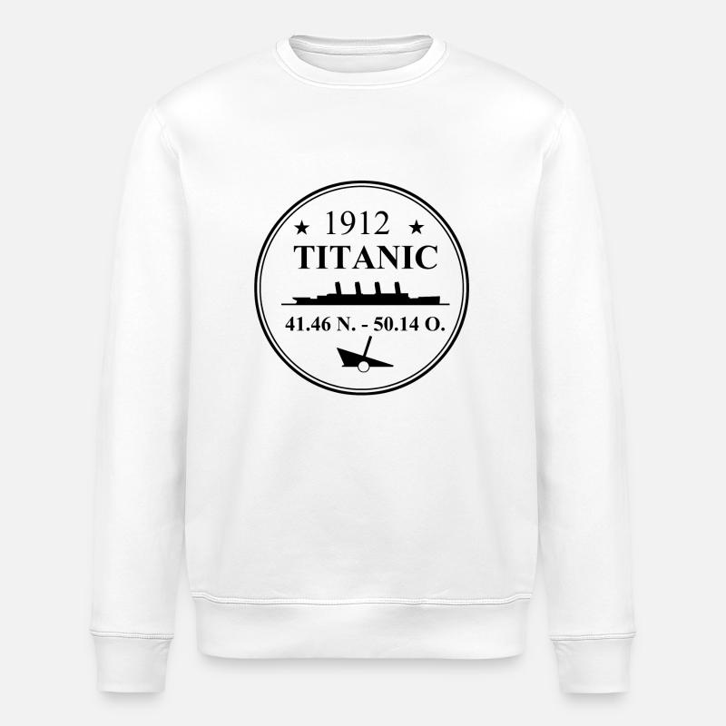 Titanisch - Stanley/Stella Unisex Bio-Sweatshirt ROLLER - Weiß