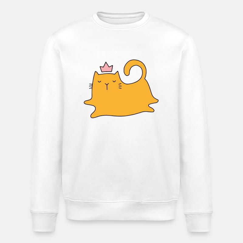 Cat - Stanley/Stella ROLLER Unisex Organic Sweatshirt - white