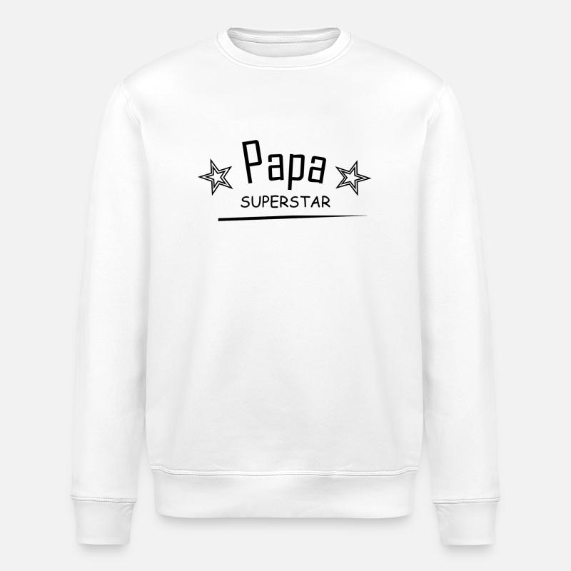Papa Superstar - Sweat bio ROLLER Stanley/Stella Unisexe - blanc