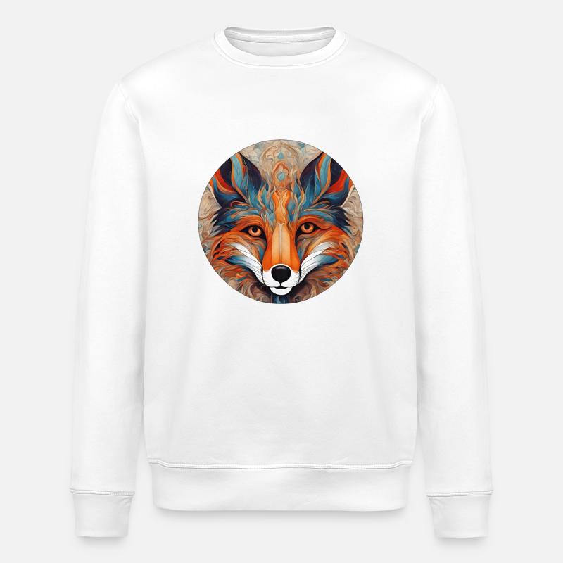 Fox - Stanley/Stella ROLLER Unisex Organic Sweatshirt - white