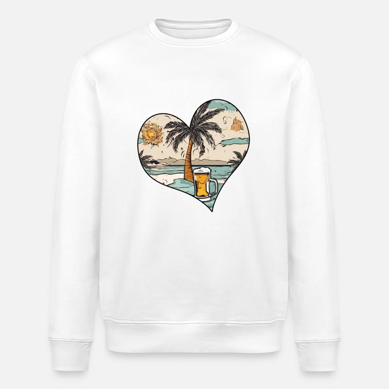 Palme und Bier - Stanley/Stella Unisex Bio-Sweatshirt ROLLER - Weiß