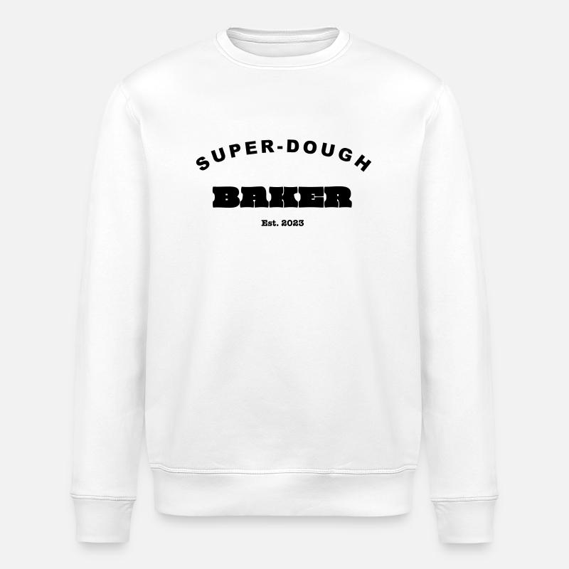 Baker SuperDoughBaker - Stanley/Stella ROLLER Unisex Organic Sweatshirt - white