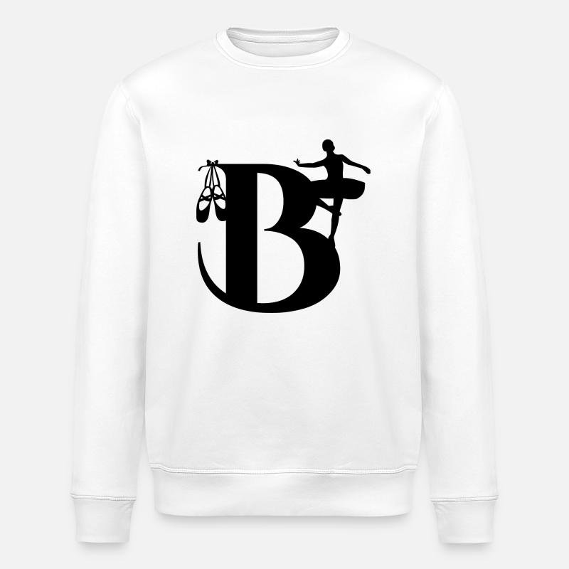 Lettre b ballerine - Sweat bio ROLLER Stanley/Stella Unisexe - blanc