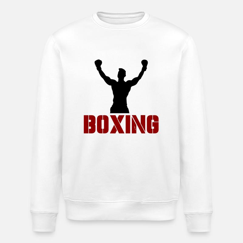 Boxe - Sweat bio ROLLER Stanley/Stella Unisexe - blanc
