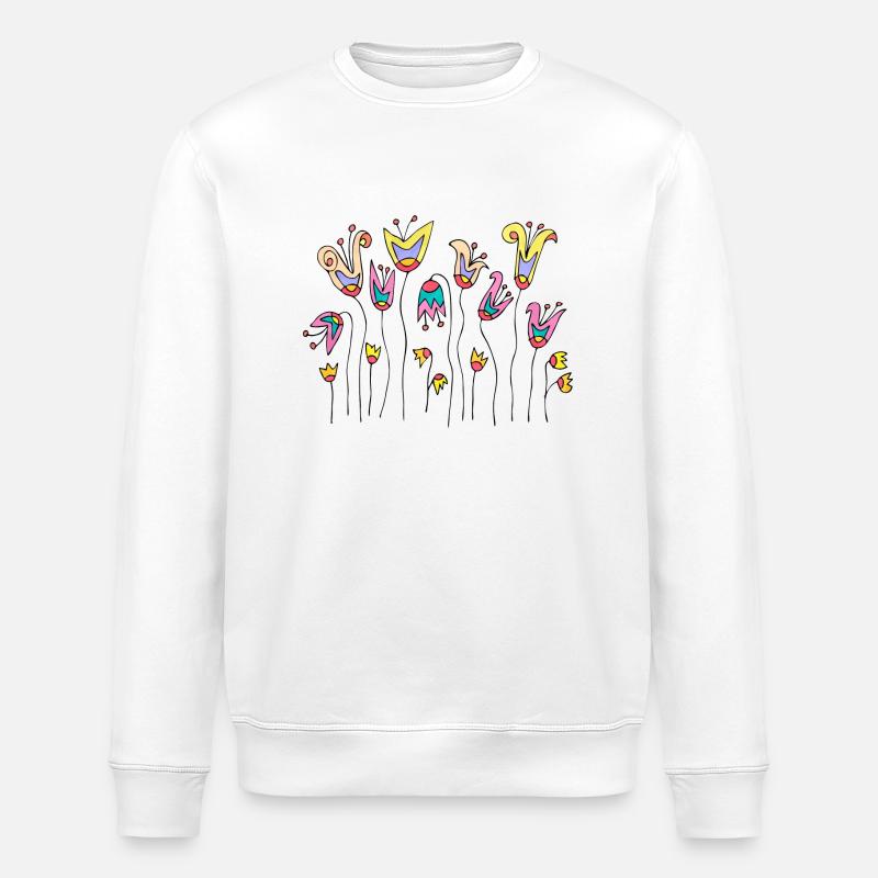 Fleur - Sweat bio ROLLER Stanley/Stella Unisexe - blanc