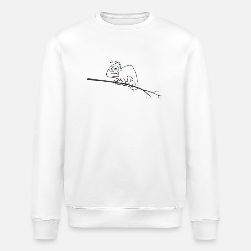 Caméléon camouflé - Sweat bio ROLLER Stanley/Stella Unisexe - blanc