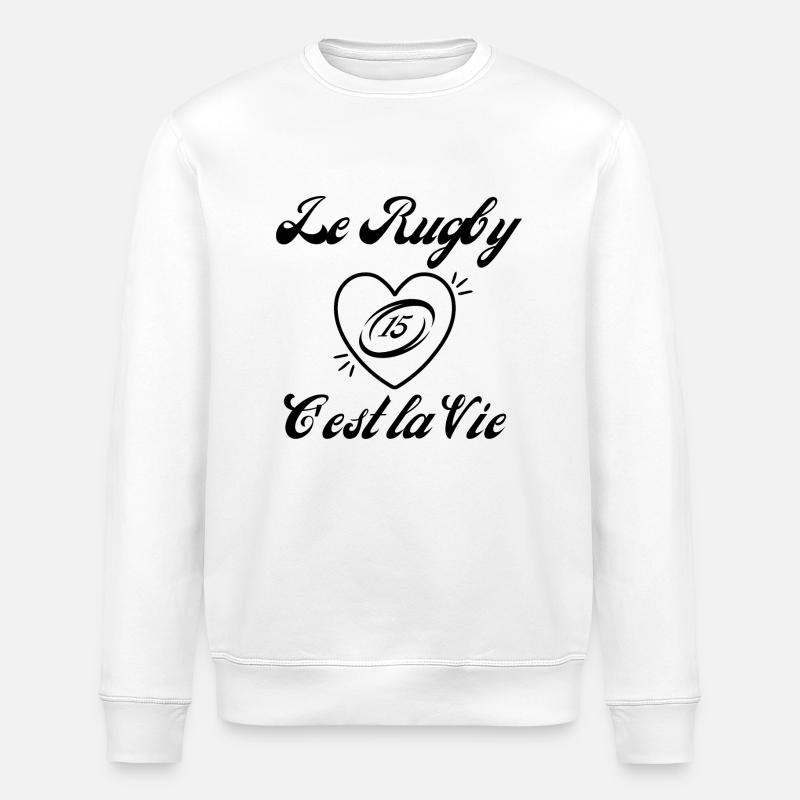 Rugby ist Leben - Stanley/Stella Unisex Bio-Sweatshirt ROLLER - Weiß