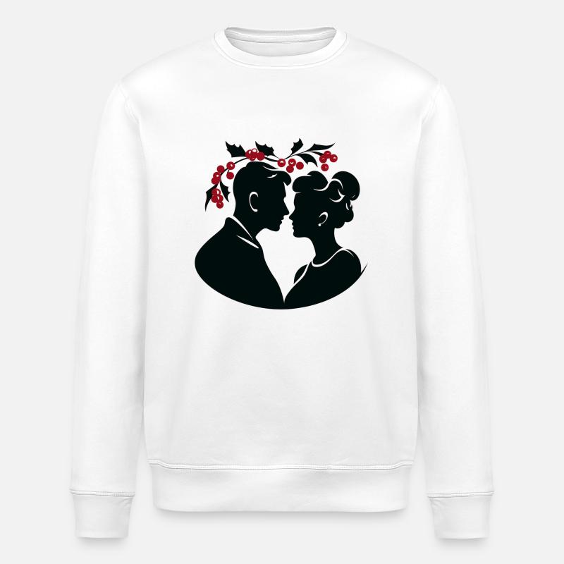 Underneath the Mistletoe - Stanley/Stella ROLLER Unisex Organic Sweatshirt - white