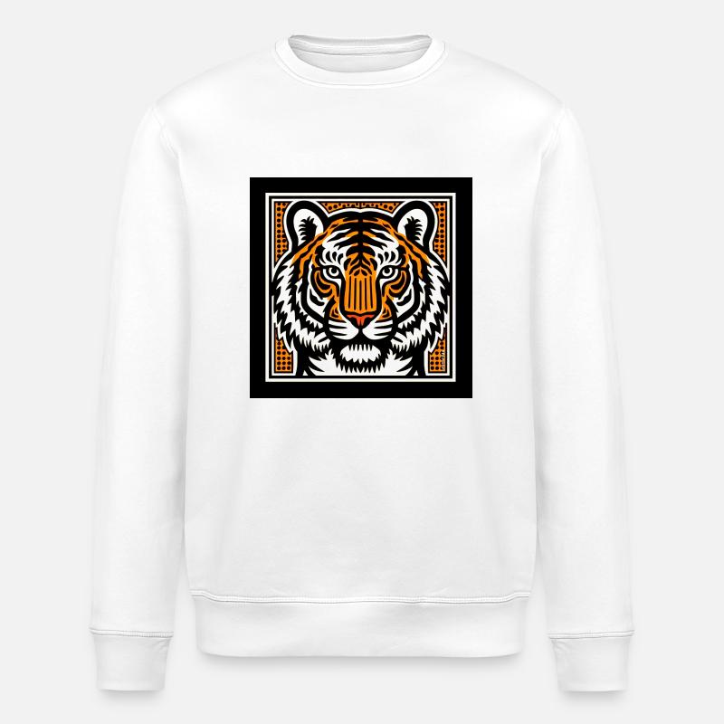 Visage de tigre - Sweat bio ROLLER Stanley/Stella Unisexe - blanc