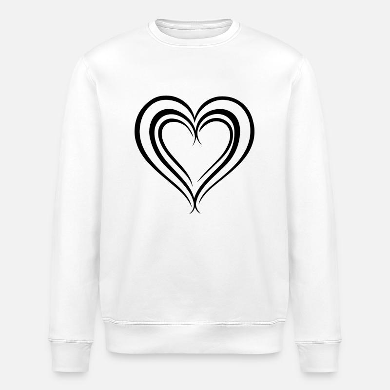 Cœur - Sweat bio ROLLER Stanley/Stella Unisexe - blanc
