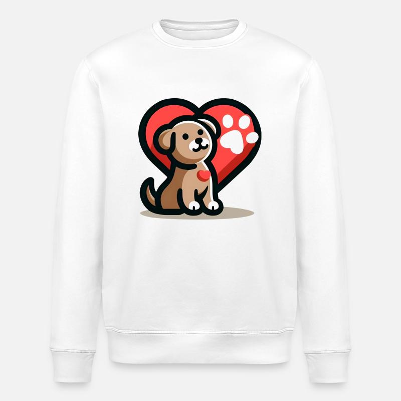 Hundeliebe - Stanley/Stella Unisex Bio-Sweatshirt ROLLER - Weiß