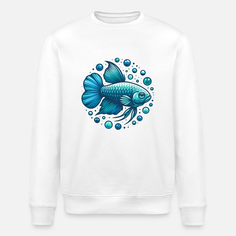 Blaufisch - Stanley/Stella Unisex Bio-Sweatshirt ROLLER - Weiß