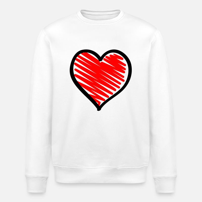 Heart - Stanley/Stella Unisex Bio-Sweatshirt ROLLER - Weiß