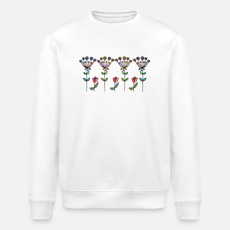 Fleur - Sweat bio ROLLER Stanley/Stella Unisexe - blanc