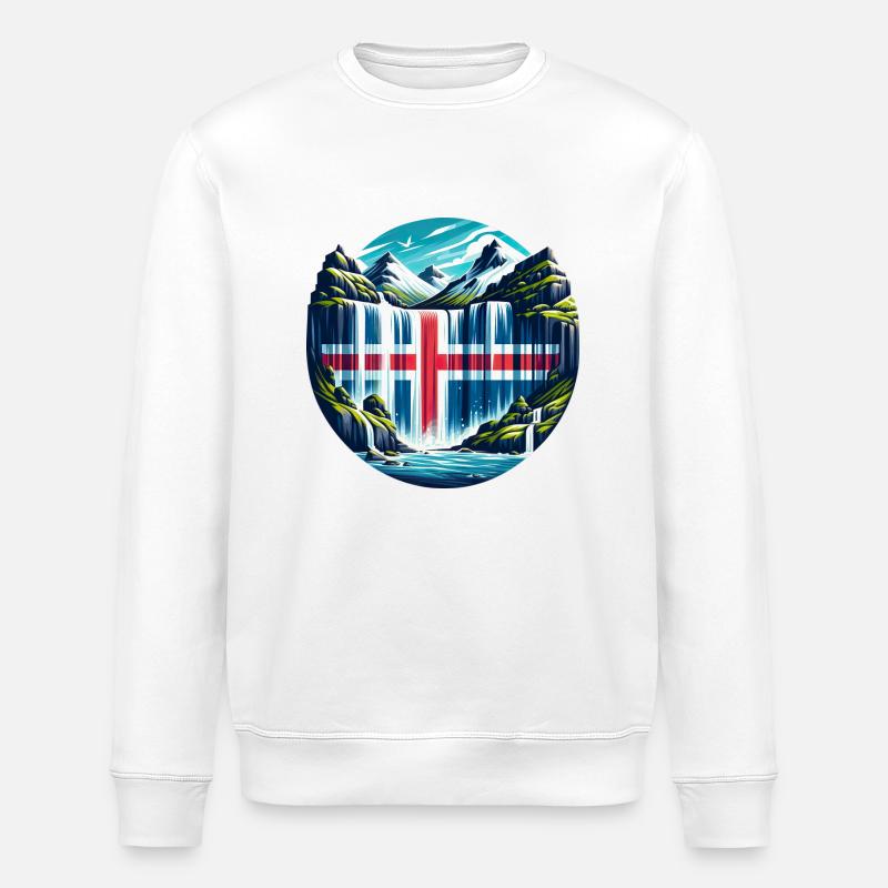 iceland Island 4 - Stanley/Stella Unisex Bio-Sweatshirt ROLLER - Weiß