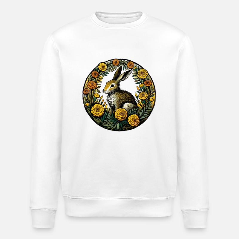 Marigold Hare - Stanley/Stella ROLLER Unisex Organic Sweatshirt - white