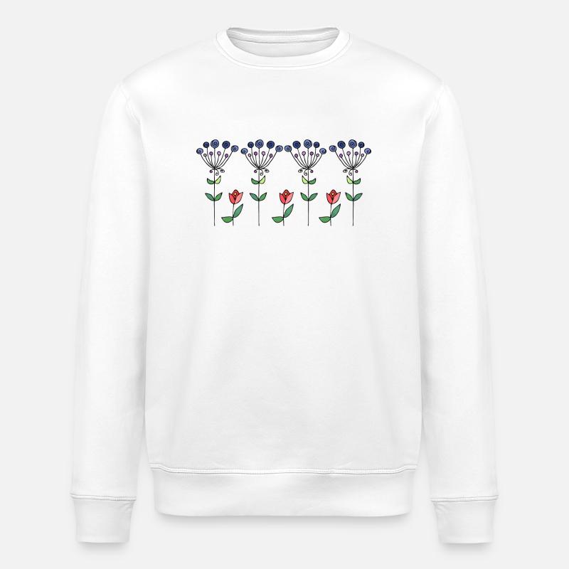 Fleur - Sweat bio ROLLER Stanley/Stella Unisexe - blanc