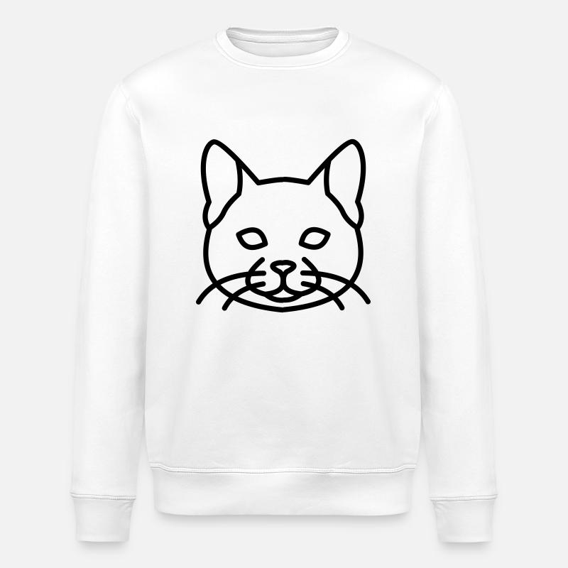 Chat - Sweat bio ROLLER Stanley/Stella Unisexe - blanc