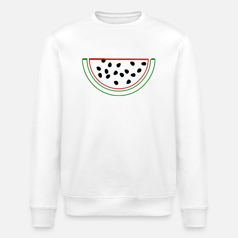 Wassermelone Melone - Stanley/Stella Unisex Bio-Sweatshirt ROLLER - Weiß