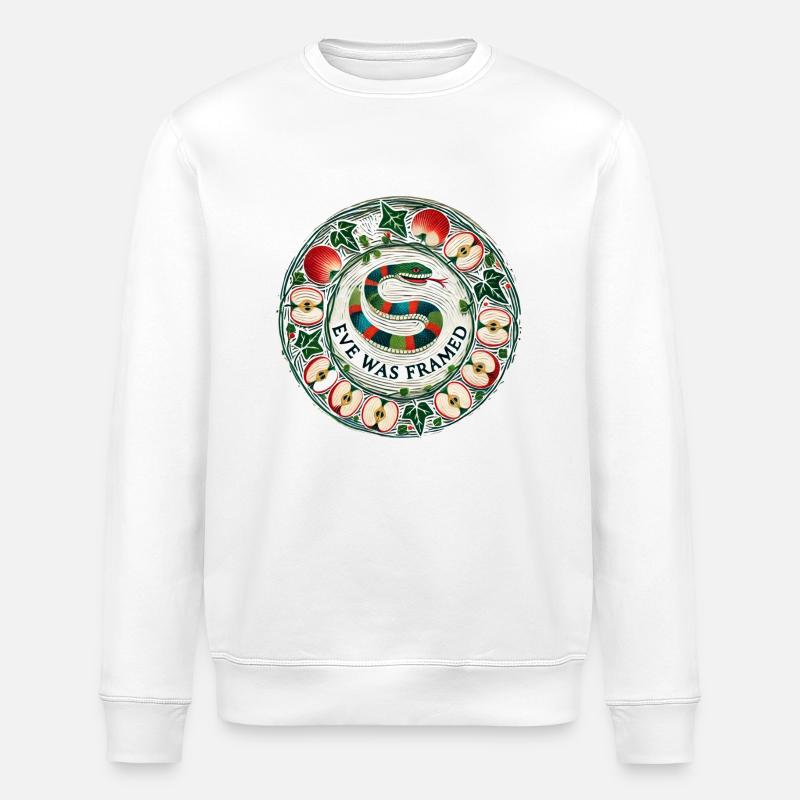 Eva wurde eingerahmt - Stanley/Stella Unisex Bio-Sweatshirt ROLLER - Weiß
