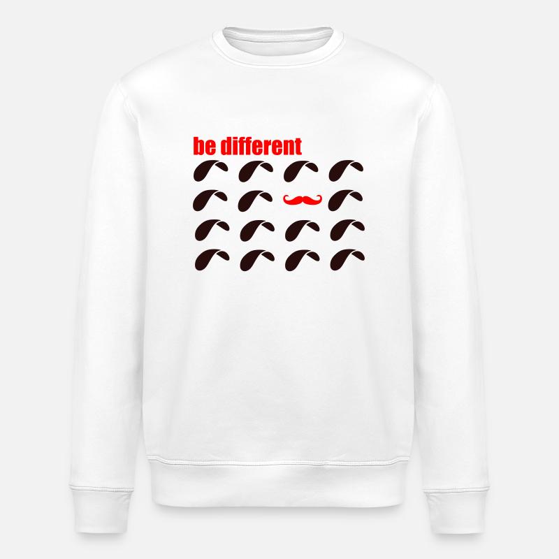 Moustache-be différent, parapente et soaring - Sweat bio ROLLER Stanley/Stella Unisexe - blanc