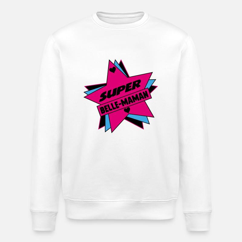 SUPER SCHÖNE MAMA - Stanley/Stella Unisex Bio-Sweatshirt ROLLER - Weiß