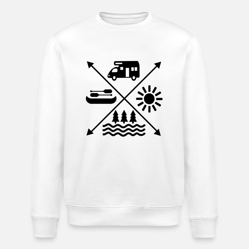 Camping - Stanley/Stella ROLLER Unisex Organic Sweatshirt - white