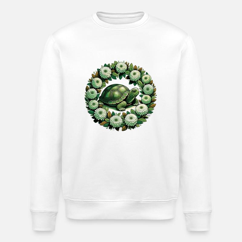 Box Turtle - Stanley/Stella ROLLER Unisex Organic Sweatshirt - white