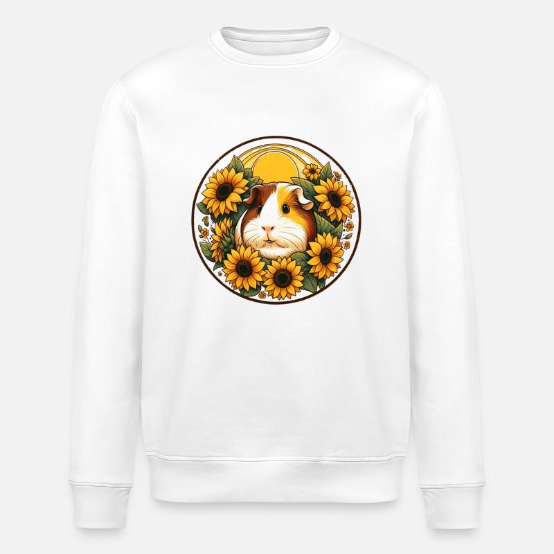 Meerschweinchen - Stanley/Stella Unisex Bio-Sweatshirt ROLLER - Weiß