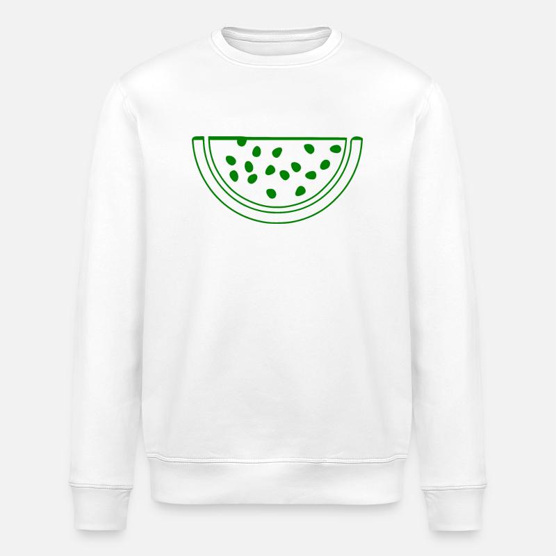 Wassermelone - Stanley/Stella Unisex Bio-Sweatshirt ROLLER - Weiß