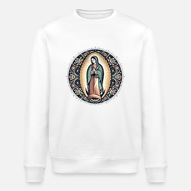 Notre-Dame de Guadalupe - Sweat bio ROLLER Stanley/Stella Unisexe - blanc