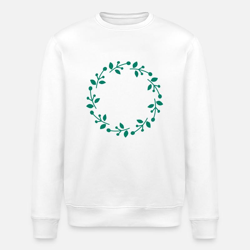 Weihnachtskranz - Stanley/Stella Unisex Bio-Sweatshirt ROLLER - Weiß