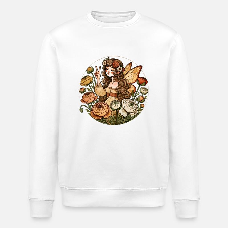 Hippie-Fee - Stanley/Stella Unisex Bio-Sweatshirt ROLLER - Weiß