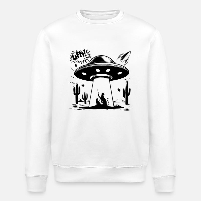 ovni chat - Sweat bio ROLLER Stanley/Stella Unisexe - blanc