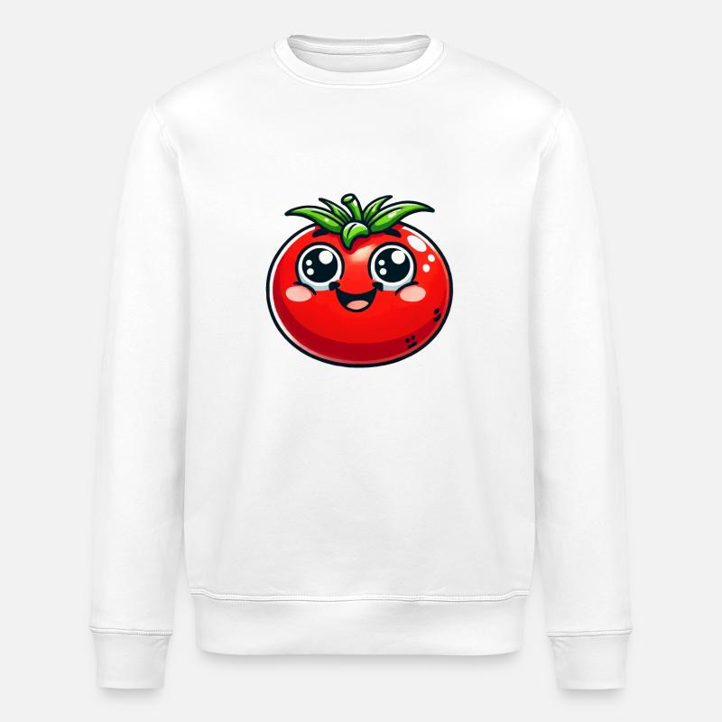 Tomate - Sweat bio ROLLER Stanley/Stella Unisexe - blanc