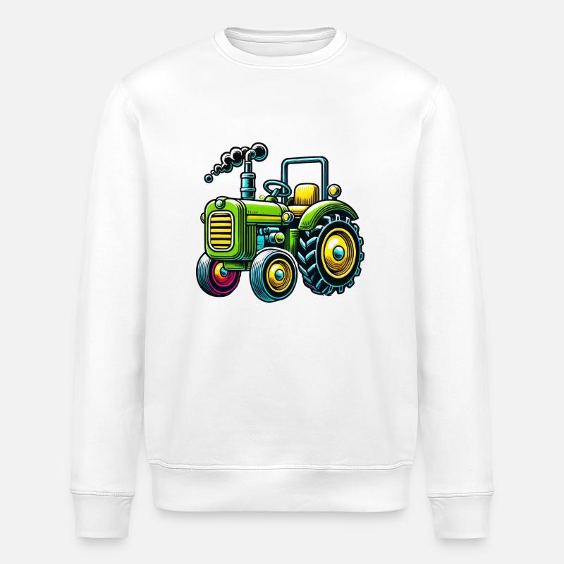 Tractor - Stanley/Stella ROLLER Unisex Organic Sweatshirt - white