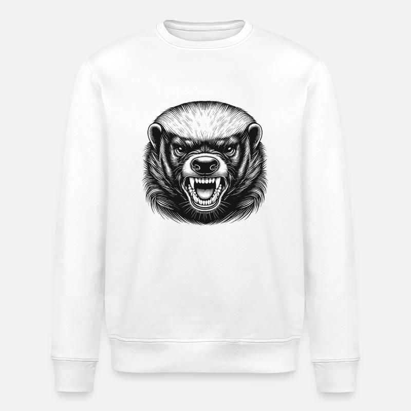 Honigdachs - Stanley/Stella Unisex Bio-Sweatshirt ROLLER - Weiß