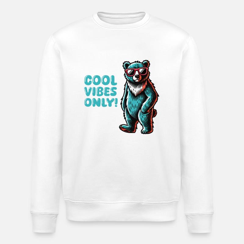 bär cool - Stanley/Stella Unisex Bio-Sweatshirt ROLLER - Weiß