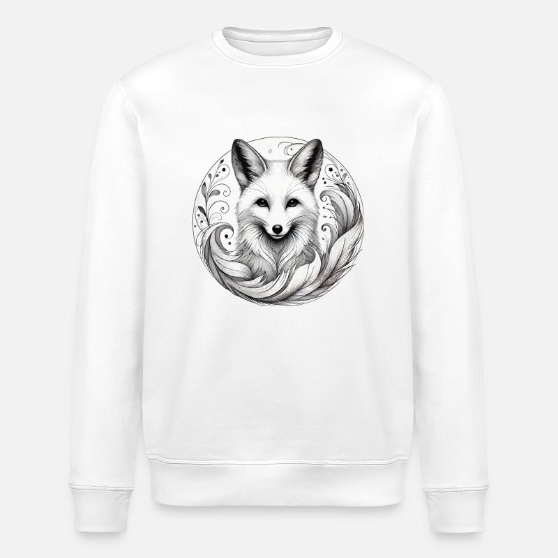 Friedlicher Fuchs - Stanley/Stella Unisex Bio-Sweatshirt ROLLER - Weiß